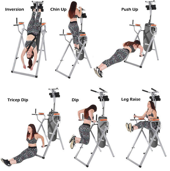 Conquer 6in1 Inversion Table Power Tower » Fitness Gizmos