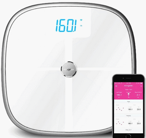 Koogeek <a href='https://www.fitnessgizmos.com/tag/Bluetooth/'></noscript>Bluetooth</a> WiFi Smart Scale