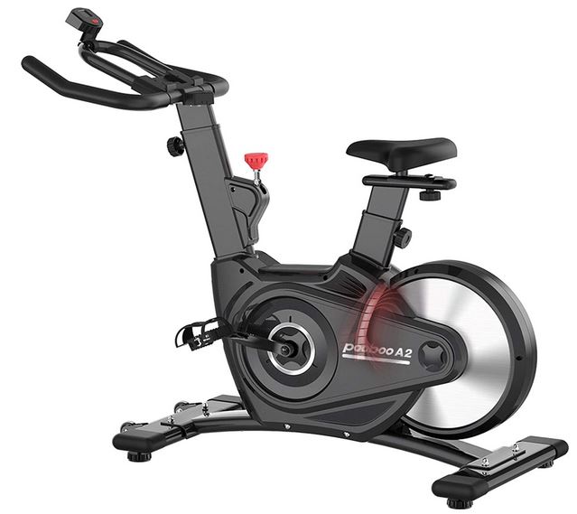 Pooboo indoor cycling bike offers all of the necessities for an amazing cyc...