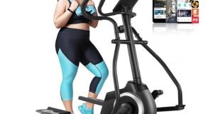 YOUNGFIT YF82 App Connected Elliptical Machine with 400lb Weight Capacity