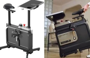 Kingsmith W1B Foldable Exercise Bike with Desk