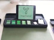 YogaStance: Yoga Mat with Resistance Band Storage, Tablet Dock